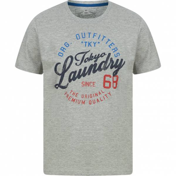 Tokyo Laundry Cohutta Hommes T-shirt 1C18105 Gris Clair Chiné