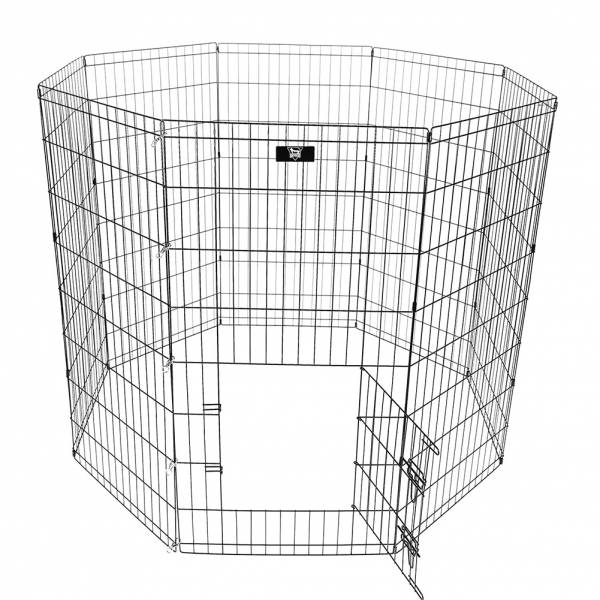 SPOCADO &quot;United&quot; Freilaufgehege 8 tlg. faltbar 122 × 61 cm schwarz