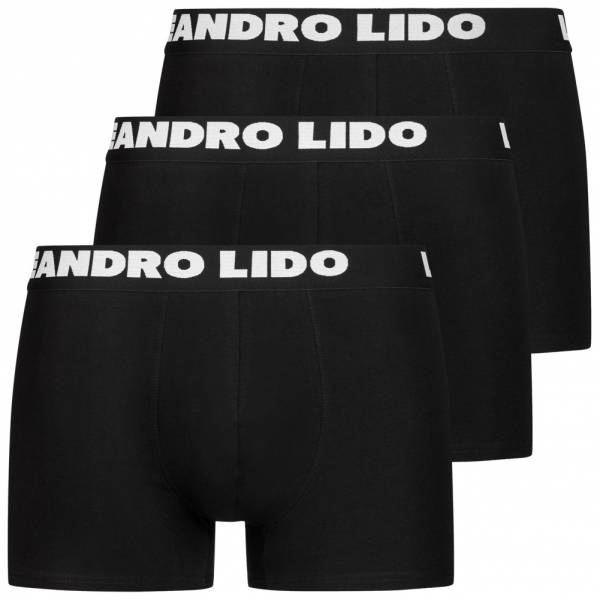 LEANDRO LIDO &quot;Ravello&quot; Uomo Boxer Set da 3 nero