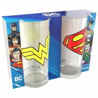 Vasos para beber de DC Comics 2 Conjunto Wonder Woman y Superman 0.27 L 24863