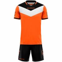 Givova Kit Campo Set Maglia + Shorts arancio neon / nero