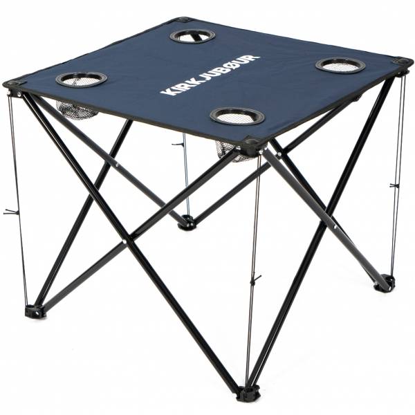 KIRKJUBØUR® &quot;Solkatt&quot; foldable camping table blue