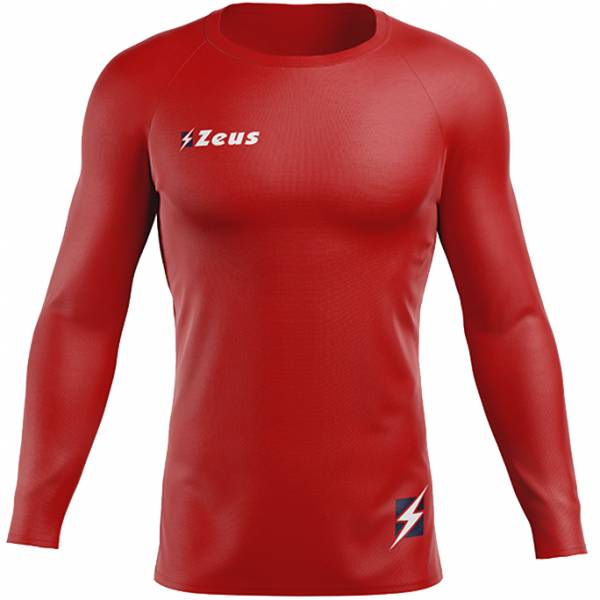 Image of Zeus Fisiko Baselayer Maglietta aderente a maniche lunghe rosso