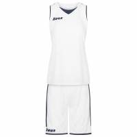 Zeus Kit Flora Mujer Camiseta de baloncesto con pantalones cortos blanco