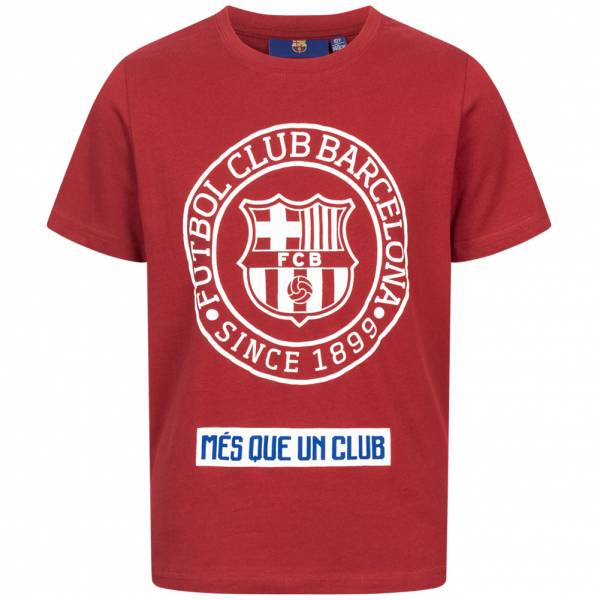 FC Barcelona Emblem Kinder T-Shirt Red FCB-2-025