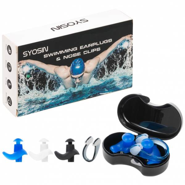 SYOSIN Erwachsene Schwimmsport Nasenklammern Ohrstöpsel 3er-Pack X001DQFBZH