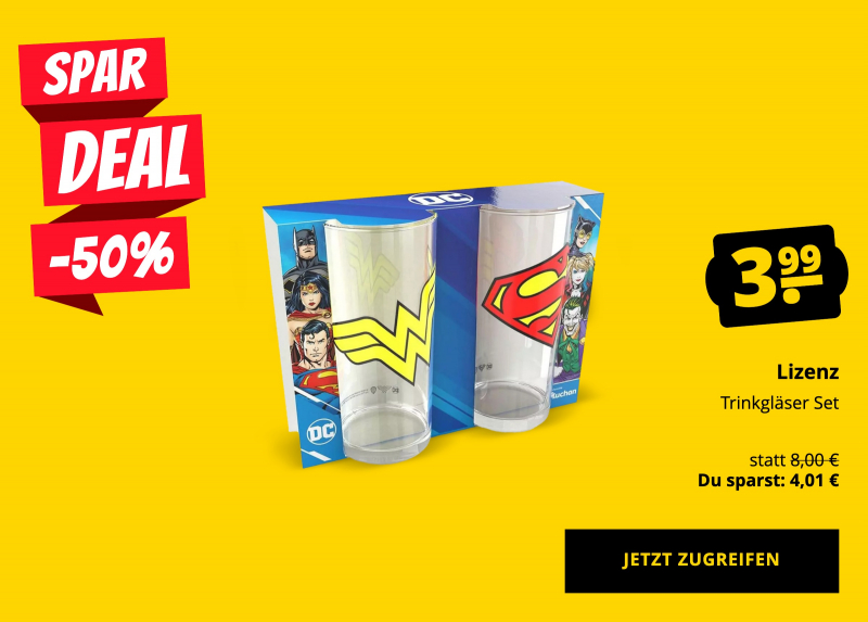 Lizenz Trinkgläser Set nur 3,99 €!