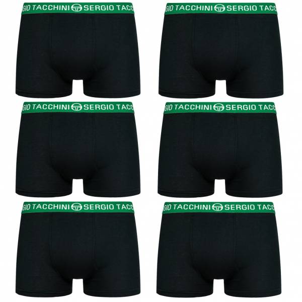 Sergio Tacchini Hommes Boxer-short Lot de 6 noir / vert