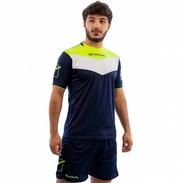 Givova Kit Campo Zestaw Koszulka + Szorty granat / neon żółty