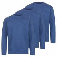 RUSSELL Authentic Melange Sweat Hommes Sweat-shirt Lot de 3 0R260M0-Océan-Mélange