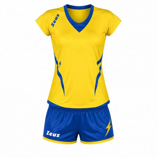 Zeus Kit Manila Damen Sport Trikot + Shorts giallo/royal