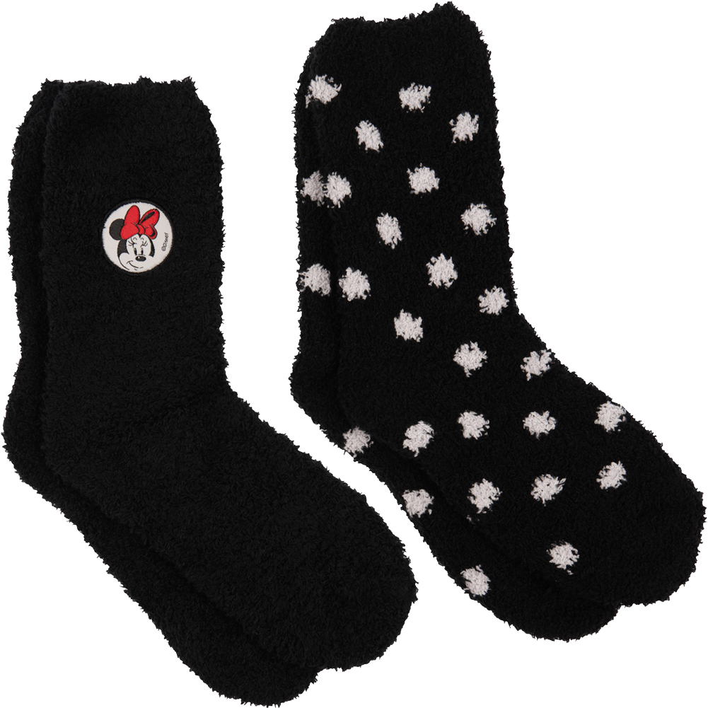 Minnie Mouse Disney Women Fuzzy Socks 2 Pairs 1003433 | SportSpar.com