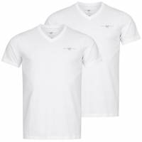Harvey Miller Polo Club Basic V-Neck Herren T-Shirt 2er-Pack HRM4502 White