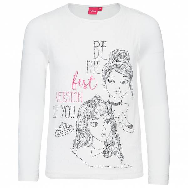 Disney Princess Fille Haut à manches longues RH1409-blanc
