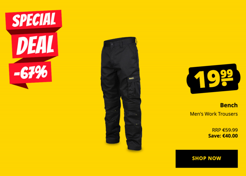 Bench Men's Work Trousers only 19,99 €!