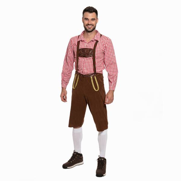 Trachtenset Herren Oktoberfest-Kostüm MIESEPETER® rot