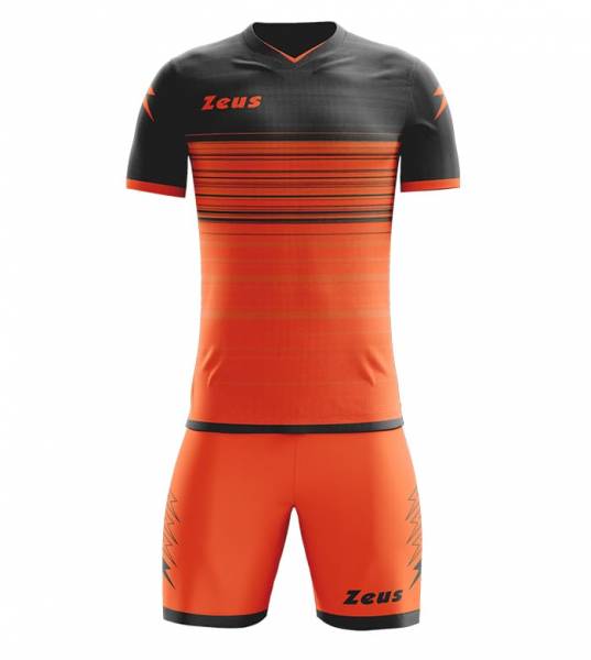 Zeus Kit Elios Set da calcio + Shorts 2 pezzi arancio fluo/nero