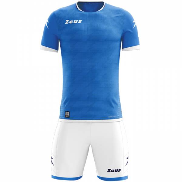 Zeus Icon Teamwear Set Maillot avec short blanc brillant royal blue