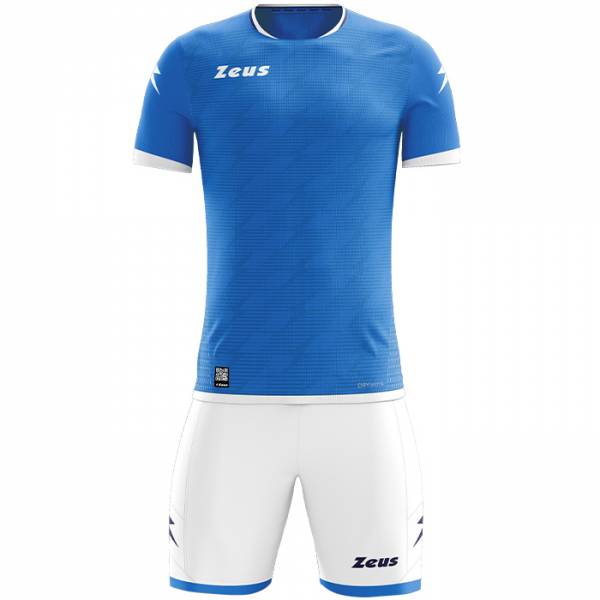 Zeus Icon Teamwear Set Camiseta con pantalones cortos blanco brillante royal blue