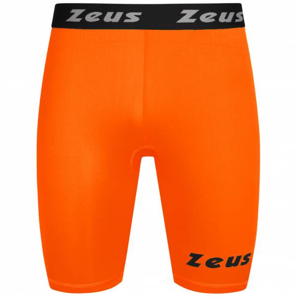 Zeus Bermuda Elastic Pro Hommes Leggings de sport orange fluo