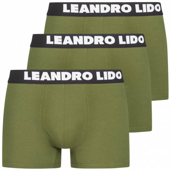 LEANDRO LIDO &quot;Ravello&quot; Herren Boxershorts 3er-Pack grün