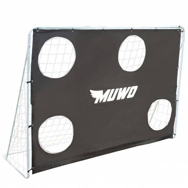 MUWO Porta da calcio con parete porta 217 x 153 cm