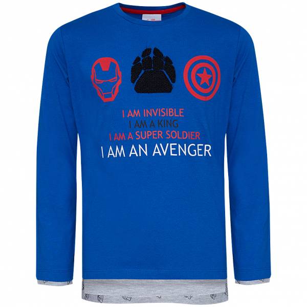 Avengers Marvel Jungen Langarmshirt HS1198-blue