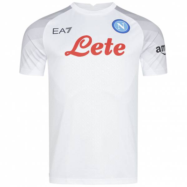 SSC Neapel EA7 Emporio Armani Hommes UEFA Maillot extérieur EASSCN23GU03-BLANC