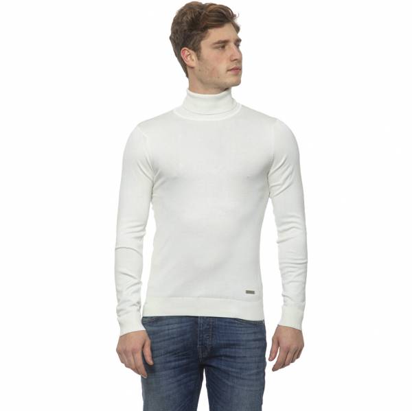 19V69 Versace 1969 Hommes Pull en laine avec col roulé 0006PANNA