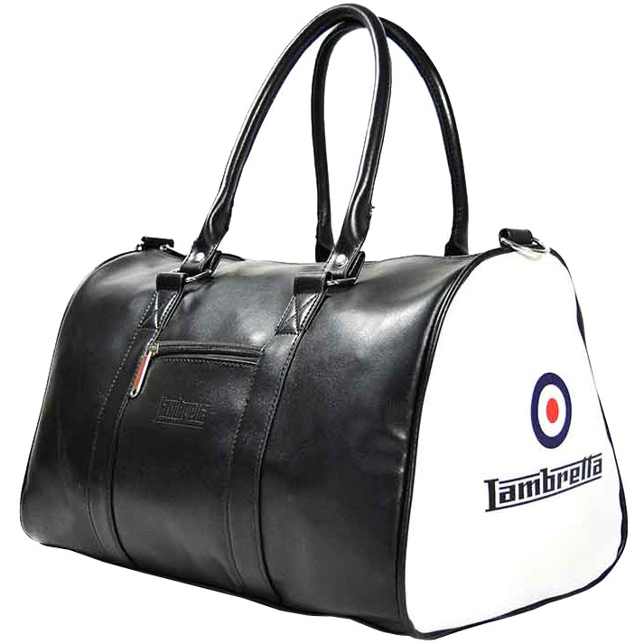 Lambretta Retro Sports Bag Bag 23x40x25 T20064S BLK WHT SportSpar