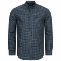 BEN SHERMAN Oxford Hombre Camisa de manga larga 0077858-ESMERALDA OSCURA