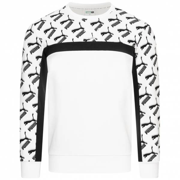 PUMA Logo Crew All Over Print Uomo Felpa 597395-02