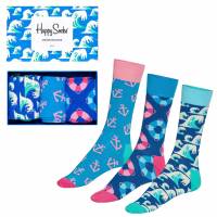 Happy Socks Cruise Gift Geschenkset Socken 3 Paar SXCRU08