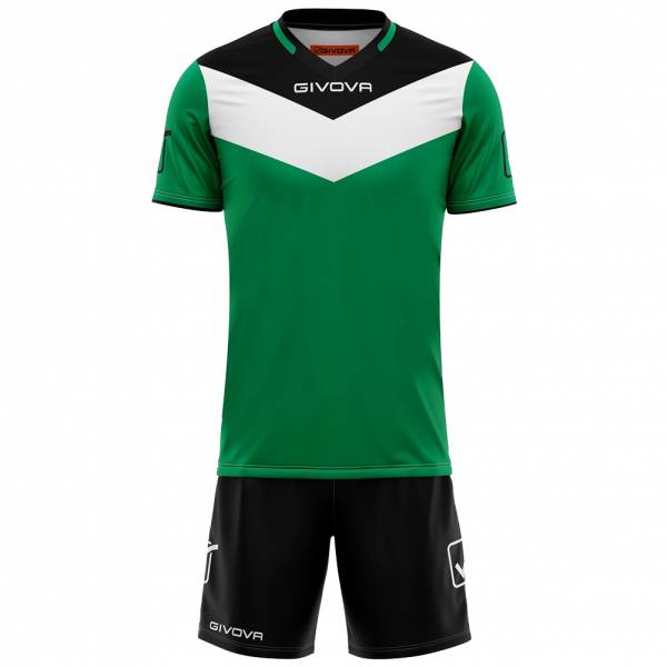 Givova Kit Campo Set Trikot + Shorts grün/schwarz