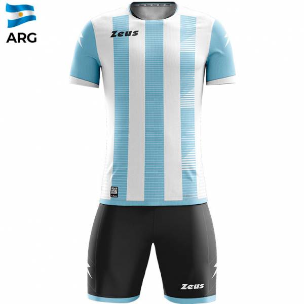 Zeus Mundial Teamwear Set Trikot mit Shorts weiß sky