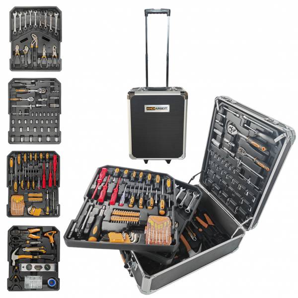 ANDIARBEIT® &quot;All-rounder&quot; tool case Trolley 1000 pieces. black