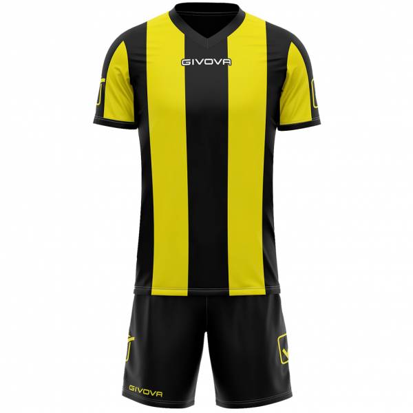 Givova Set da calcio Maglietta con Shorts Kit Catalano Giallo / Nero