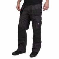 Lee Cooper Holster Pocket Workwear Hommes Pantalon de travail gris-noir LCPNT216-GRY-BLK