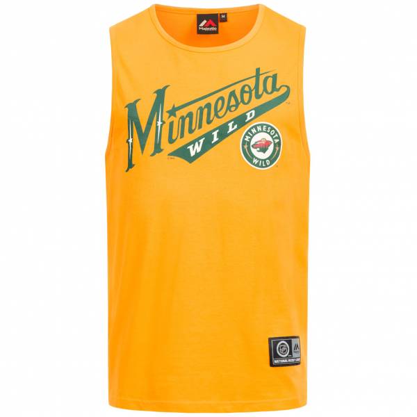 Wild du Minnesota Majestic Parago Hommes Haut A1MWD6016YLW013