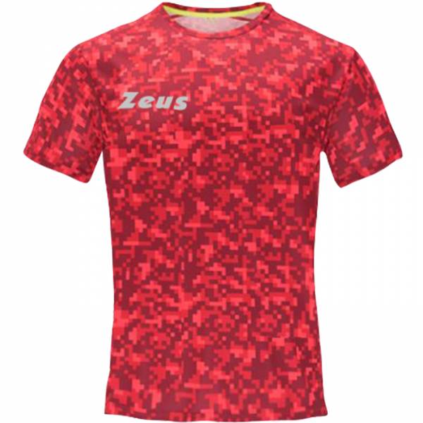 Zeus Pixel Hombre Camiseta de fitness rojo