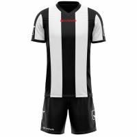 Givova Fußball Set Trikot mit Shorts Kit Catalano Weiß/Schwarz