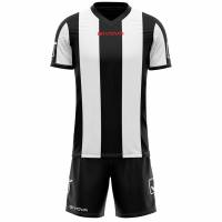 Givova Ensemble de foot Maillot avec Short Kit Catalano Blanc / Noir