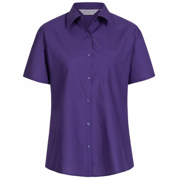 RUSSELL Short Sleeve Poly Cotton Poplin Femmes Chemisier 0R935F0-Violet