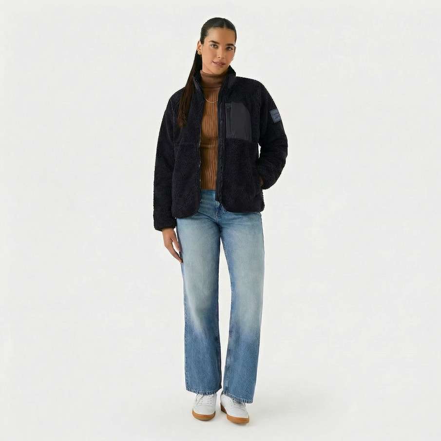 Reebok Double Monkey Fleece Women Jacket RBO21460-Black