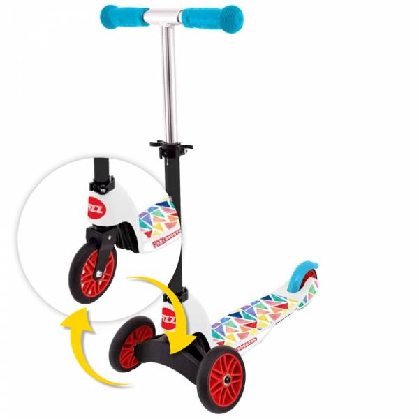Street Surfing Steps 3 Wheel Fizz Flip Evo 2-in-1 Kinderroller Mosaic mehrfarbig Größe:Einheitsgröße