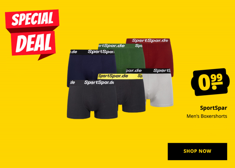 SportSpar Men's Boxershorts only 0,99 €!