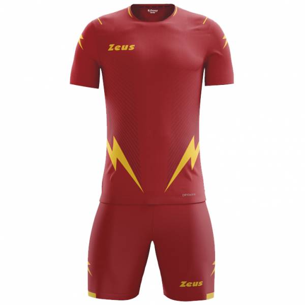Zeus Kit Hero Set da calcio con Shorts rosso giallo
