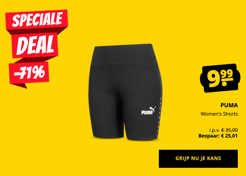 PUMA Women's Shorts slechts 9,99 €!