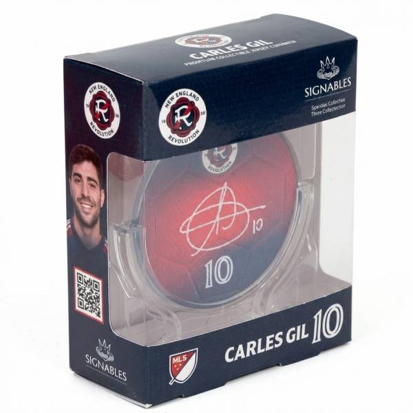 New England Revolution Carles Gil #10 Pallone da calcio Oggetto da collezione 14 cm 850056417990