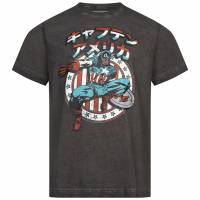 Captain America Marvel Japan Stances Herren T-Shirt FBMTS729VBL